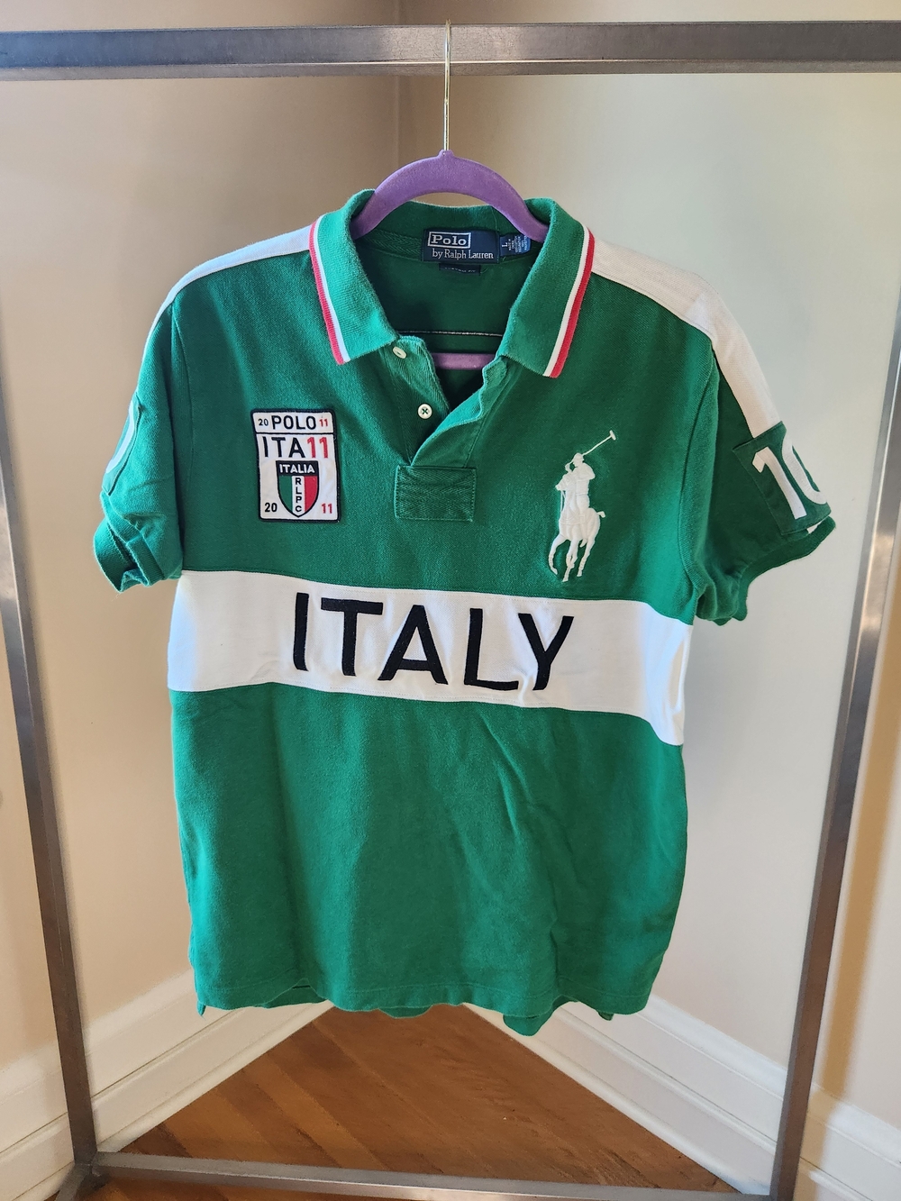 Polo by Ralph Lauren Green Italy Crew Short Sleeve Polo